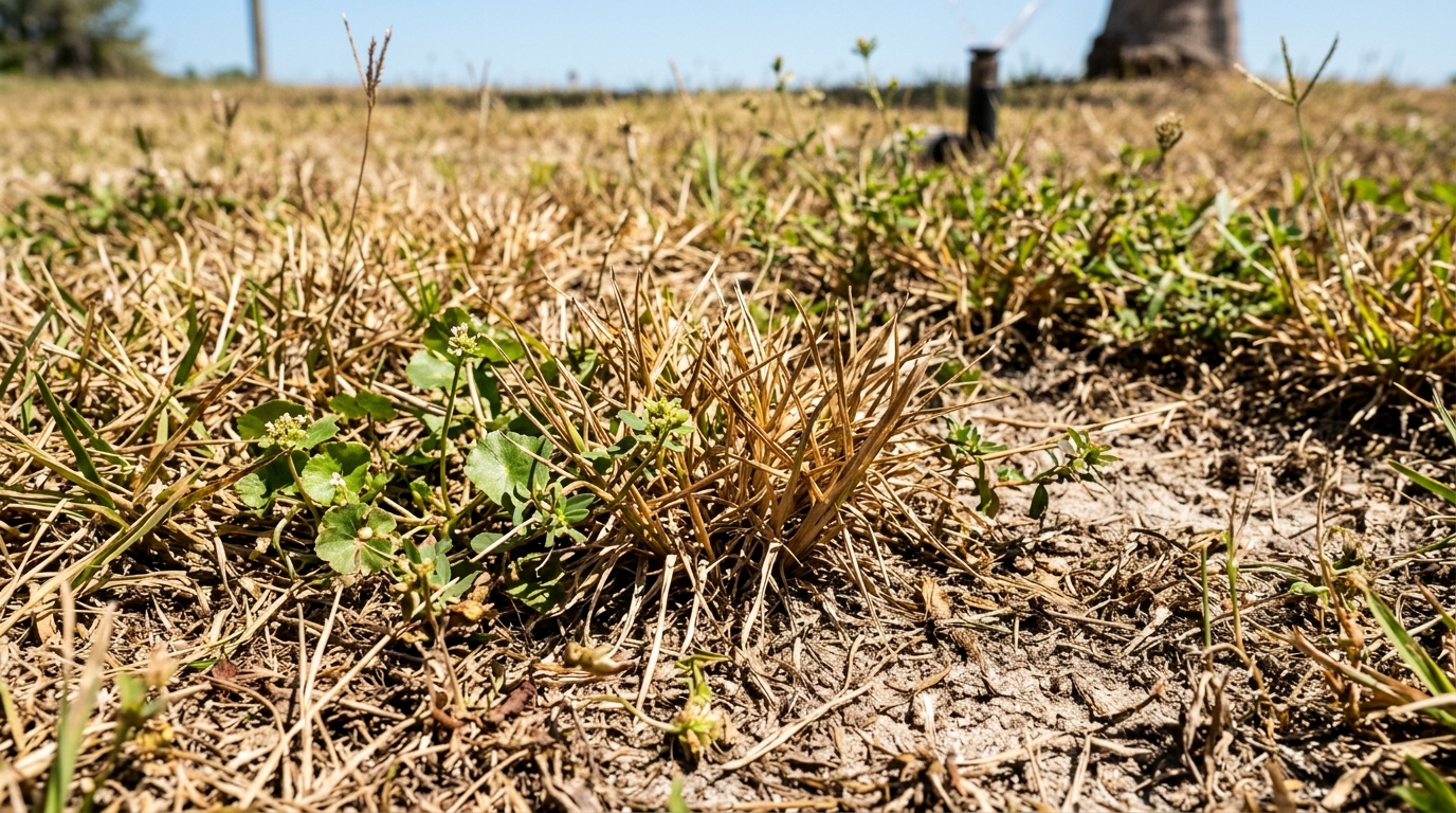 Dry Patchy Lawn Grass Before DPMSI Care